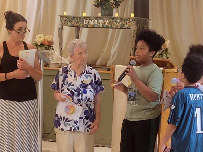 Confident Teen Speaking at a Sunday Services