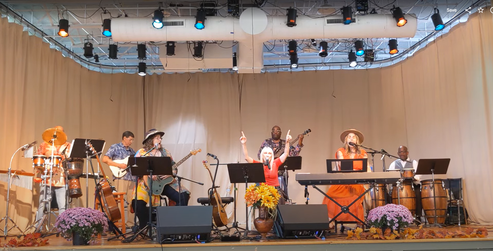 Singers and CeleStiaL Band on the Stage